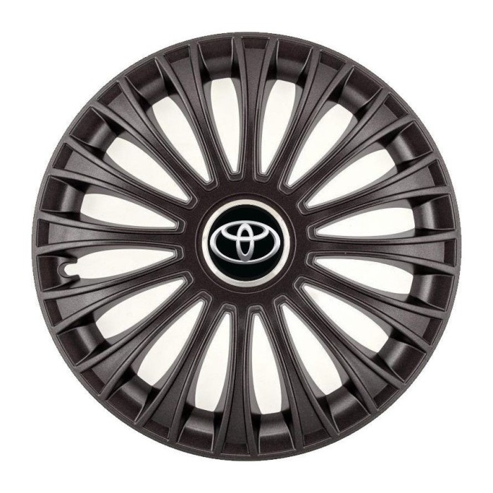 Set 4 Capace Roti, potrivite jantelor de R14, pentru Toyota, model dino Negru