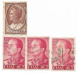 Grecia - Regi si regine greci, 1956-1957 - valori obliterate