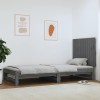 VidaXL Tăblie de pat pentru perete, gri, 82,5x3x60 cm, lemn masiv pin 824855