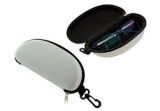 Etui ochelari, plastic, gri/negru, 17x8.5 cm