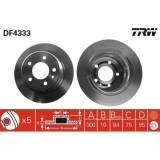 Set disc frana BMW 5 (E34) 02.87-12.95, 5 Touring (E34) 07.91-07.96, Spate, 300X10mm, plin, TRW