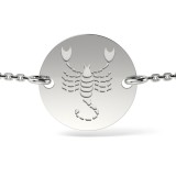 Bratara Argint 925 Scorpion, Zodia Scorpion, Femei, Atcom, Cadou Aniversare, Valentine&#039;s Day, Argintiu, 1g
