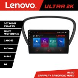 Navigatie Android Peugeot 607 cu QLED, GPS, 4G, 4+64 GB si 360 Lenovo