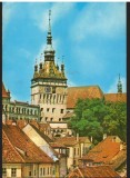 CPI B13487 CARTE POSTALA - SIGHISOARA. TURNUL CU CEAS, Circulata, Fotografie