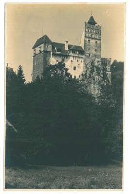 1415 - BRAN, Brasov, Dracula Castle, Romania - old postcard, real Photo - unused foto