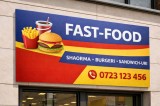 Panou reclamă Fast-Food personalizat din PVC Forex 5mm
