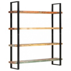 Bibliotecă cu 4 rafturi, 160 x 40 x 180 cm, lemn masiv reciclat