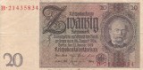 GERMANIA 20 reichsmark 1929 VF+!!!