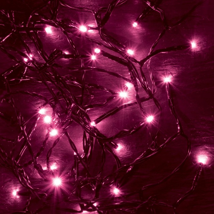 Ghirlanda cu LED-uri, pt interior, pink, 50 LED