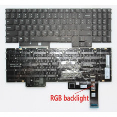 Tastatura Laptop, Lenovo, Legion 7-16ACHg6 Type 82N6, iluminata RGB, neagra, layout US
