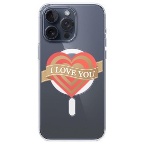 Husa personalizata apple iphone 15, magsafe, love you foto