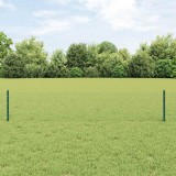 St&acirc;lpi pentru Gard 11 pcs U-Channel Verde 40 cm Oțel