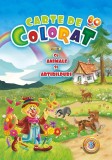 Carte de colorat Jumbo A4 80 pagini - Animale si abtibilduri Volumul 3