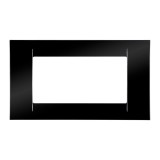 Rama decorativa pentru 4 module Gewiss Virna, pentru aparataj modular, IP20, neagra