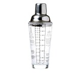Shaker cocktail, din sticla, transparent, 400 ml, 22.7 x 6 x 5.8 cm, ergonomic si usor de manevrat, Oem