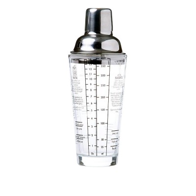 Shaker cocktail, din sticla, transparent, 400 ml, 22.7 x 6 x 5.8 cm, ergonomic si usor de manevrat foto