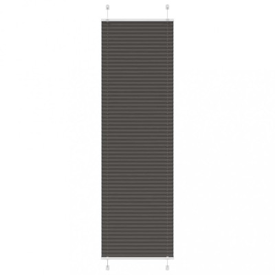vidaXL Jaluzea plisată negru 65x200 cm Lățime țesătură 64,4cm poliester 4015153 foto