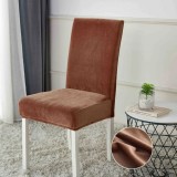 Cumpara ieftin Set 6 Huse Pentru Scaun Culoare Maro, Elastice, Elegante, Durabile