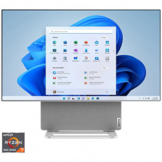 Sistem All-in-One Yoga AIO 7 27APH8 cu procesor AMD Ryzen 7 7840HS pana la 5.10 GHz, 27, QHD, IPS, 32GB LPDDR5, 1TB SSD M.2 2280 PCIe 4.0x4 NVMe, NVID