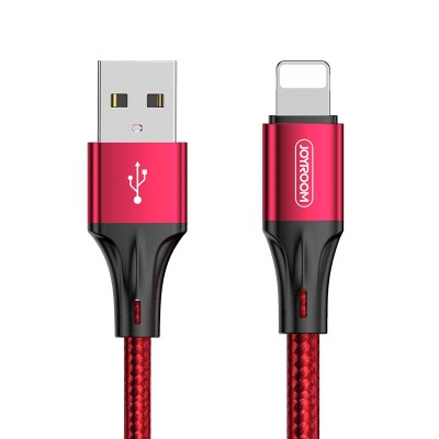 Cablu Date &amp;amp; Incarcare APPLE Lightning 3A (Rosu) 1 Metru Joyroom S-1030N1 foto
