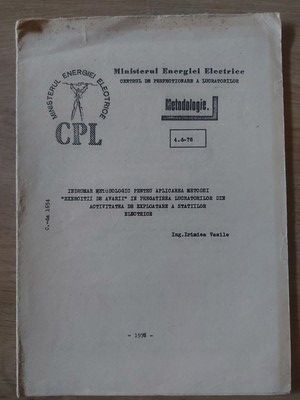 Indrumar metodologic pentru apllicarea metodei &amp;bdquo;exercitii de avarie&amp;rdquo;- Irimiea Vasile foto