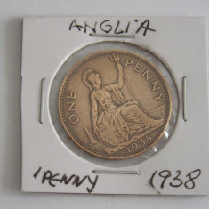 M3 C50 - Moneda foarte veche - Anglia - one penny - 1938