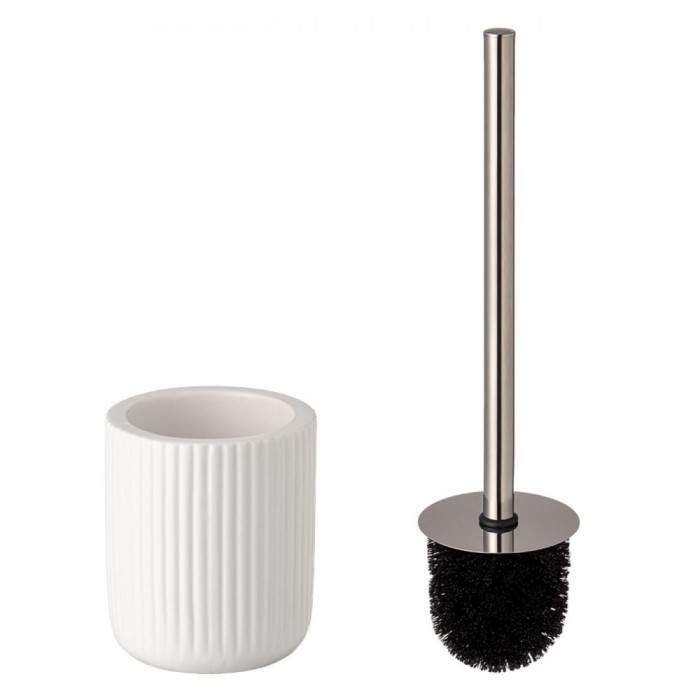 Perie wc, rotunda, din ceramica, alb, STM1044, 10x38 cm, hotel