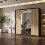 Dresing Delia 200 Gri cu Oglinda si Usi Sonoma Stoc limitat