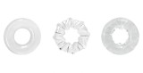 Set 3 Inele Erectie Trio Rings, TPE, Transparent, Guilty Toys