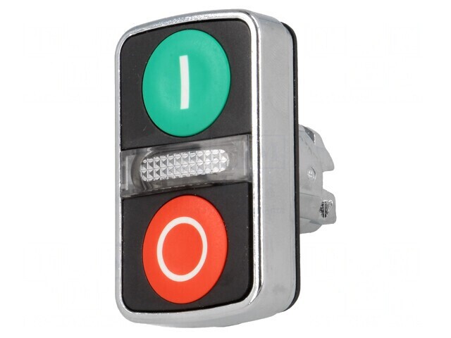 Comutator dublu 22mm roșu/verde IP66