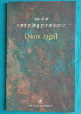 Nora Iuga &amp;ndash; Asculta cum plang parantezele ( prima editie ) foto