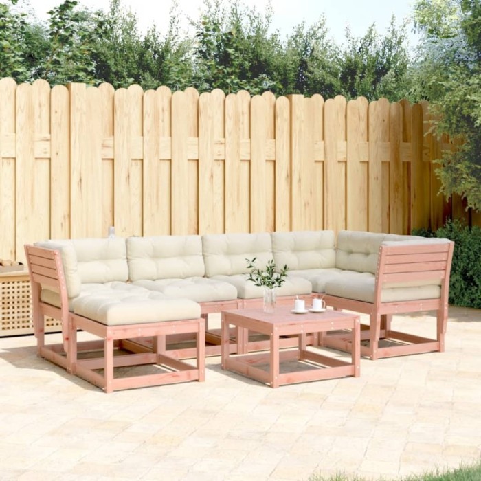 Gossi set canapele de gradina cu perne, 6 piese, lemn masiv douglas