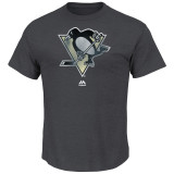 Pittsburgh Penguins tricou de bărbați Raise the Level grey - M, Majestic