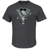 Pittsburgh Penguins tricou de bărbați Raise the Level grey - XL, Majestic