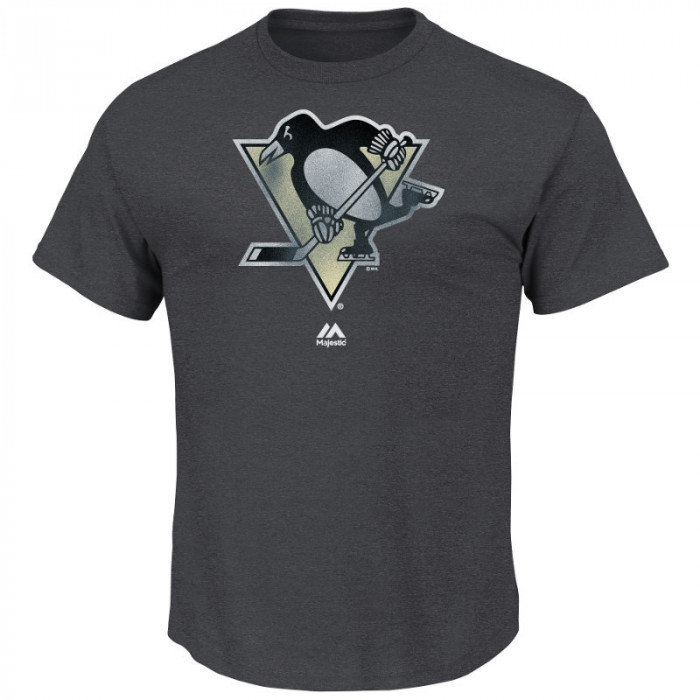 Pittsburgh Penguins tricou de bărbați Raise the Level grey - XL