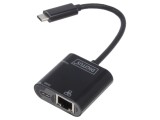 Adaptor USB Fast Ethernet USB 3.0 Negru 10/100/1000Mbps
