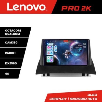 Navigatie Renault Megane 2 Lenovo Kit-098 8 core QLED 2K 12+256 360 Android Waze USB Navigatie Internet Youtube Radio CarStore Technology foto