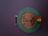 medalie Campionatele de haltere 1986 Federatia Romana de Haltere si Culturism RSR , METAL SI EMAIL