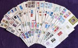 1961-1979 FDC Romania - Lot 80 plicuri prima zi la 50% din cota