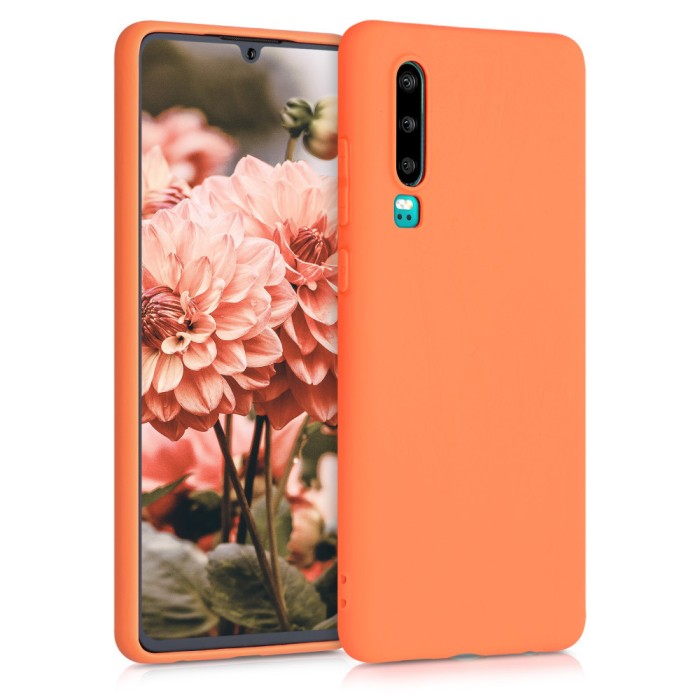 Husa pentru Huawei P30, Silicon, Portocaliu, 47410.150