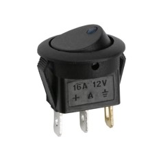 Interupator basculant 1 circuit 3 pini OFF-ON LED albastru 12V 16A