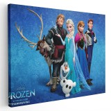 Tablou afis Frozen desene animate 2159 Tablou canvas pe panza CU RAMA 40x60 cm