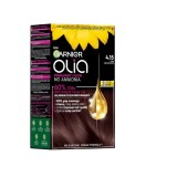 Vopsea de par permanenta fara amoniac 4.15 Iced Chocolate Olia, 174ml, Garnier