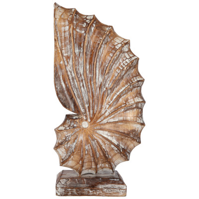 Sculptura din lemn cu tematica mediteraneana Nautilus Shell, M foto