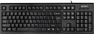 TASTATURA A4TECH, &amp;quot;KRS85&amp;quot;, cu fir, 104 taste format standard , USB, negru, &amp;quot;KRS-85-USB&amp;quot; (timbru verde 0.8 lei) foto