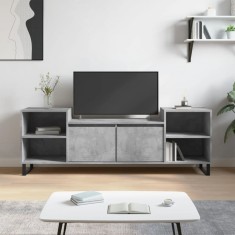 vidaXL Comoda TV, gri beton, 160x35x55 cm, lemn prelucrat foto