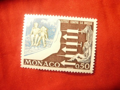 Timbru Monaco 1973 - Lupta contra drogurilor , val. 0,5 foto