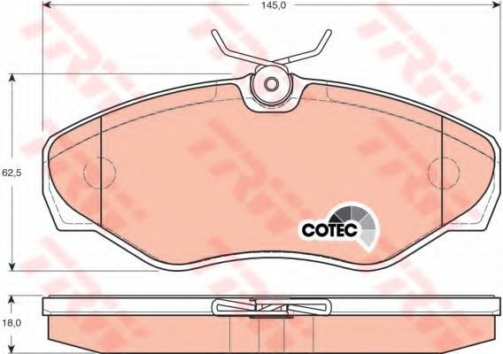 Set placute frana,frana disc NISSAN PRIMASTAR caroserie (X83) (2002 - 2016) TRW GDB1478