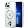 Husa iPhone 15 Plus / iPhone 14 Plus - Karl Lagerfeld Hardcase MagSafe (KLHMP14MHNKCIT) - Clear Iconic Karl&amp;Choupette