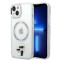 Husa iPhone 15 Plus / iPhone 14 Plus - Karl Lagerfeld Hardcase MagSafe (KLHMP14MHNKCIT) - Clear Iconic Karl&amp;Choupette